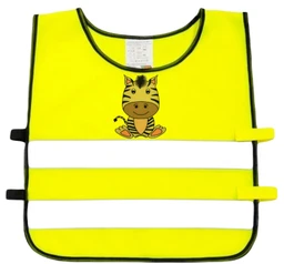 Reflexní vesta ZEBRA pro děti (45x50 cm) velikost XS - oboustranný potisk (zebra vpředu i vzadu)